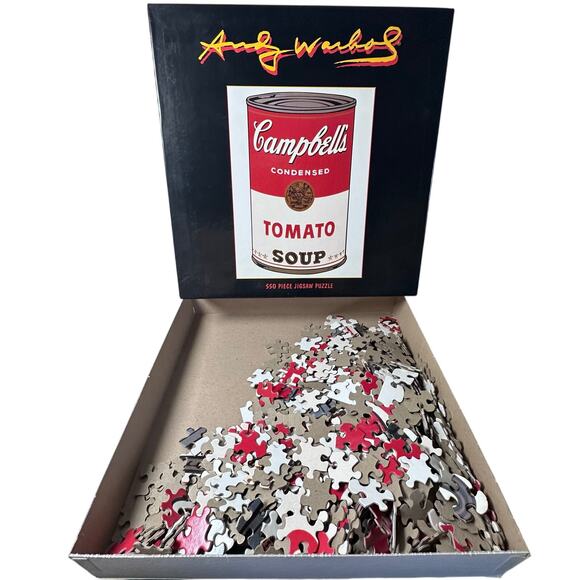 Vintage 1968 andy warhol “campbell’s soup” tomato soup 550-piece jigsaw puzzle - Picture 2 of 6